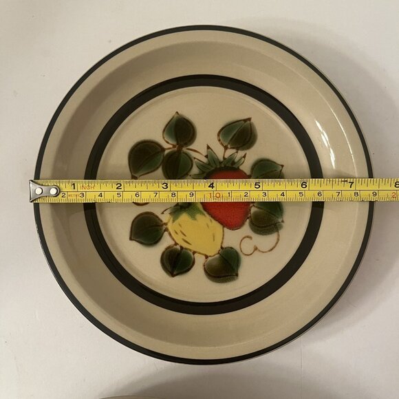 Strawberries Stoneware Japan 4 Plates Sears 4112 Replacement 7.5" VTG 70s - Picture 14 of 14